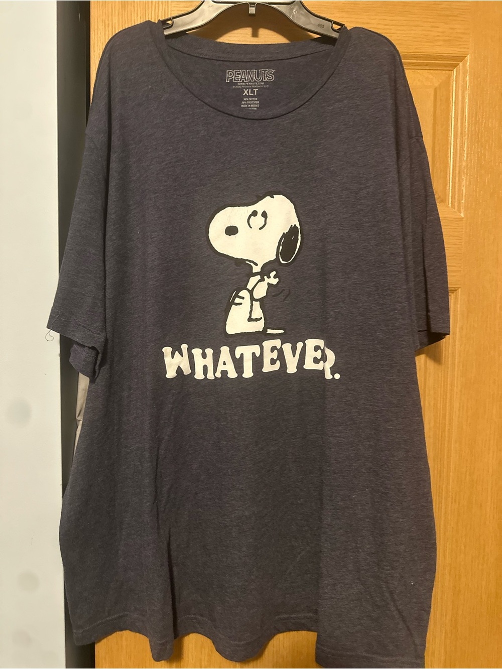 Peanuts Navy Snoopy "Whatever." Graphic Tee